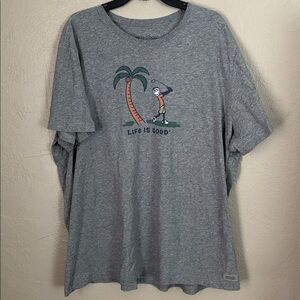 Life Is Good Mens Golf Crusher-Lite T-Shirt Gray XXXL